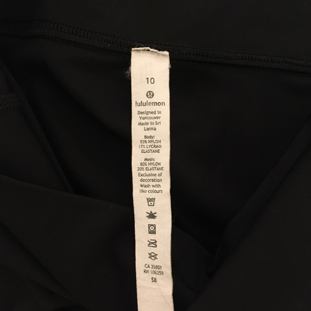 Lululemon Sheer Will High Rise Black Mesh Leggings - Picture 9 of 9